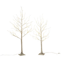 7' Lighted Birch Tree with 280-LED Warm Lights, Steady or Twinkle Func –  Harvest of Barnstable