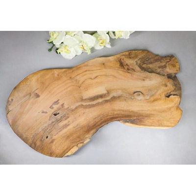 Grande planche à fromage style bohémien rustique en bois de teck 23 "L