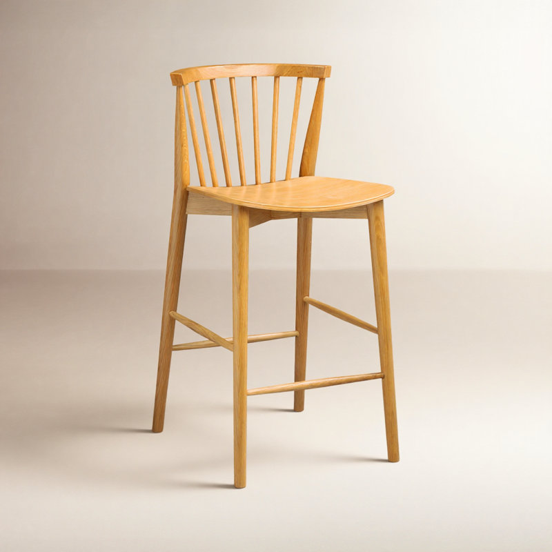 Tabouret de comptoir en bois massif 25 po Tybee, Chêne