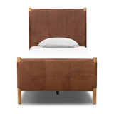 Salado Leather Solid Wood Bed
