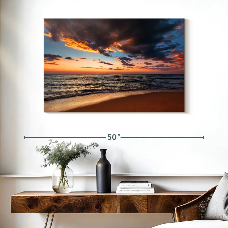 Gillard Sunset Seascape, H 26 po x l 39 po