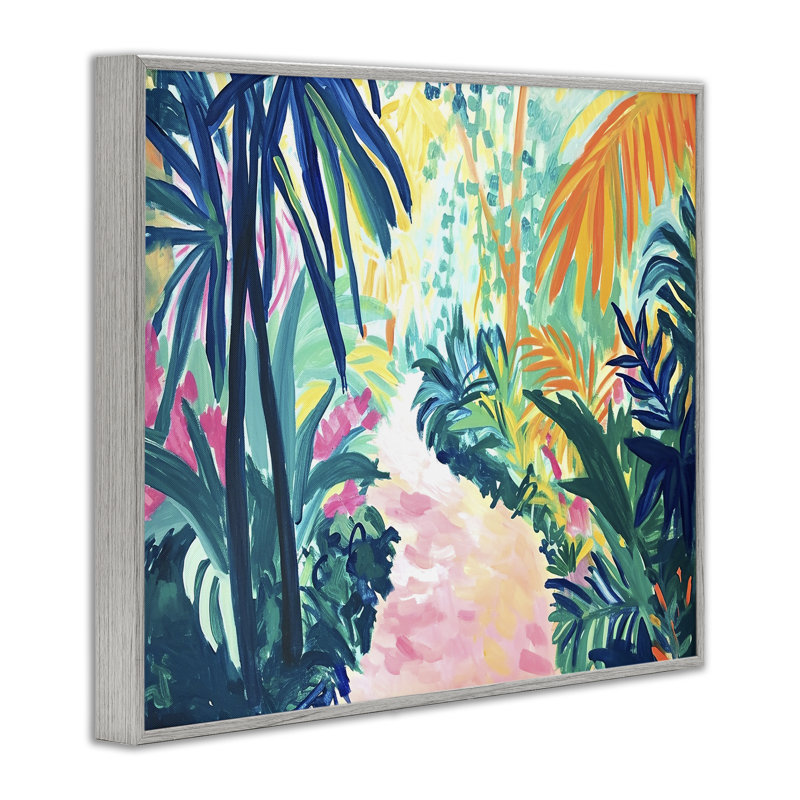 Jardin de couleurs vives, estampe numérique par Ramona Murdock, Gris, H 11 po x l 14 po