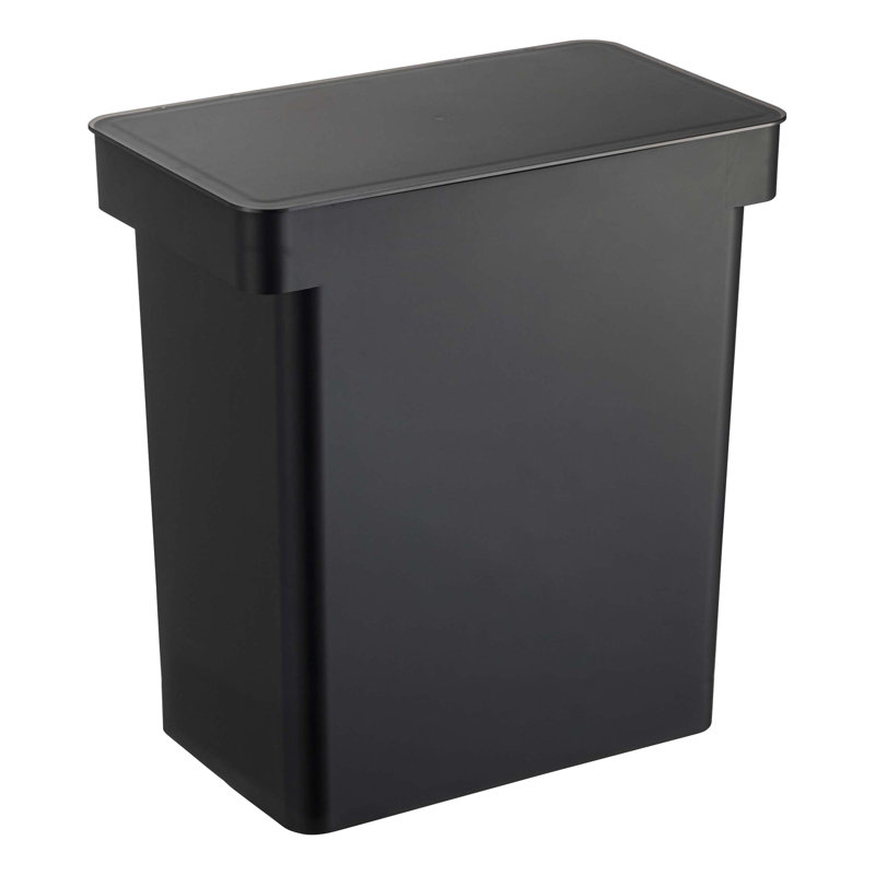 Yamazaki Home Airtight Pet Food Extra Large Storage Container With Transparent Lid, 6.6 gallons, Black, 26.72 lb