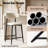 26'' Upholstered Modern Counter Height Bar Stools with Metal Legs for Kitchen Island Dining Room-10155673