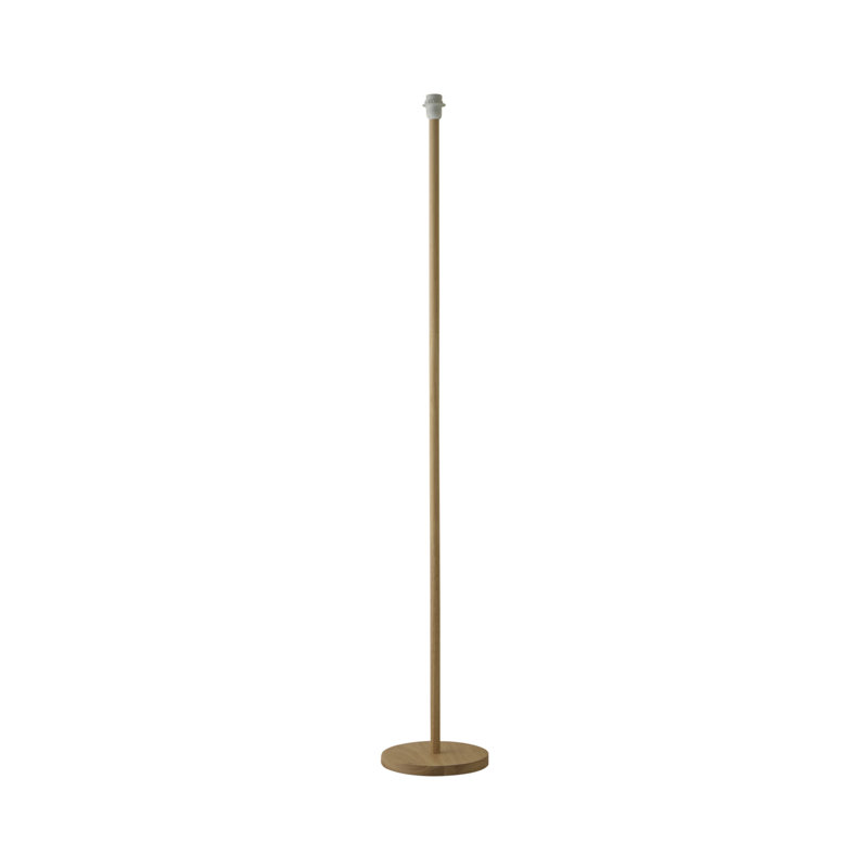 Dilen 160cm Traditional Floor Lamp, Light Wood