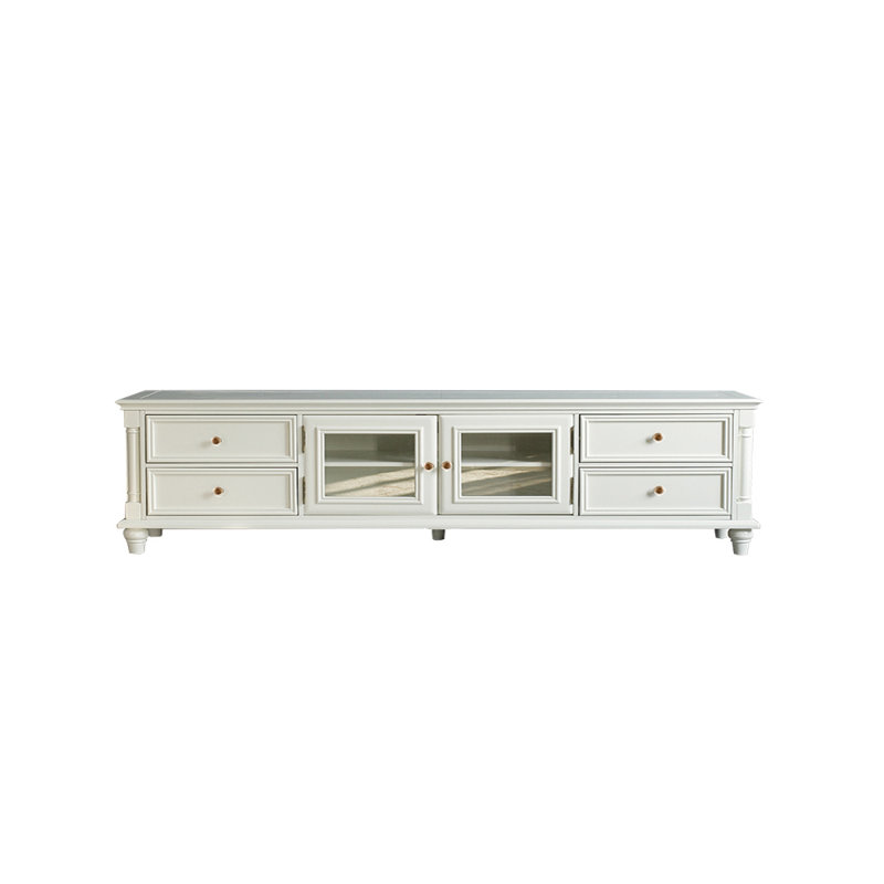 Crédence de rangement American, Blanc, H 22,44 po x l 86,61 po x P 16,93 po