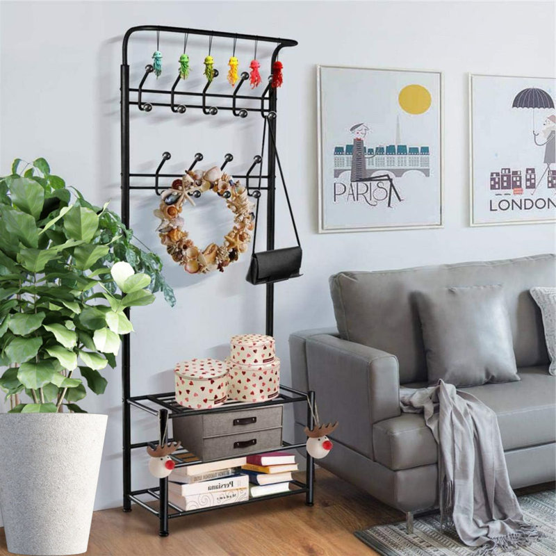 Xhuljeta Hall Tree 27'' Wide with Bench and Shoe Storage