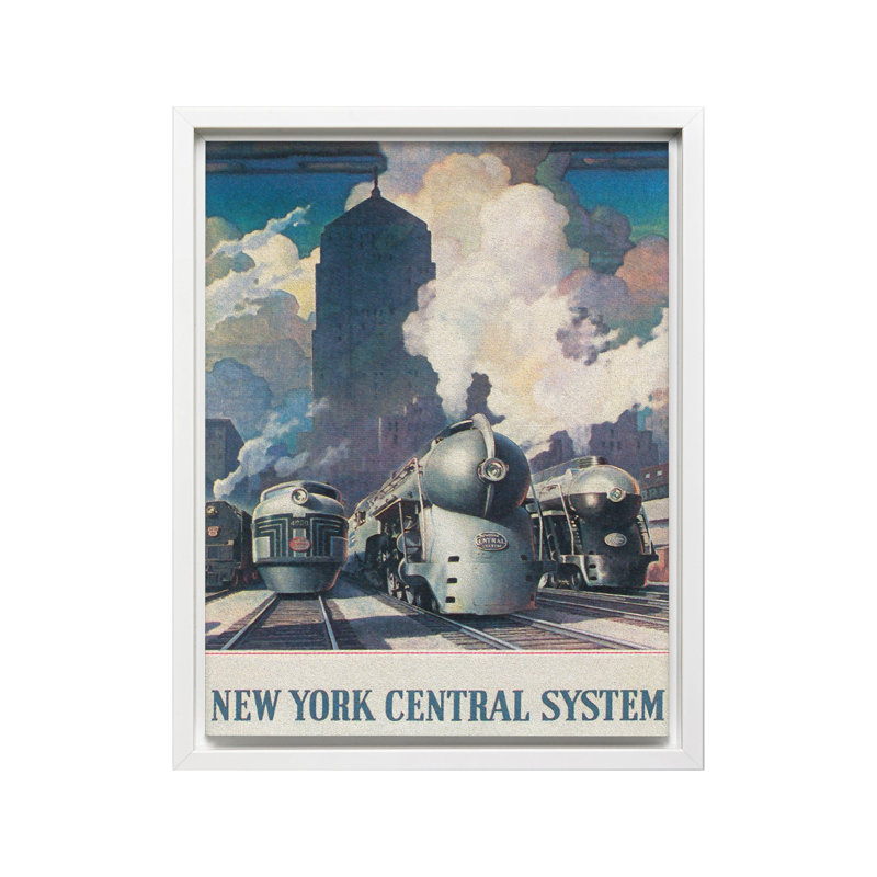 Système central de New York, Canevas, Encadrement blanc, H 16 po x l 20 po