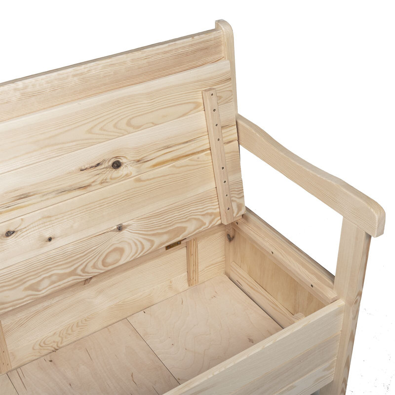 Solid Wood Outdoor Bench, Natural