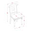 Napoleon Kitchen Dining Chairs - Napoleon Back Solid Wood Seat Chairs, Set of 2, Saddle Brown