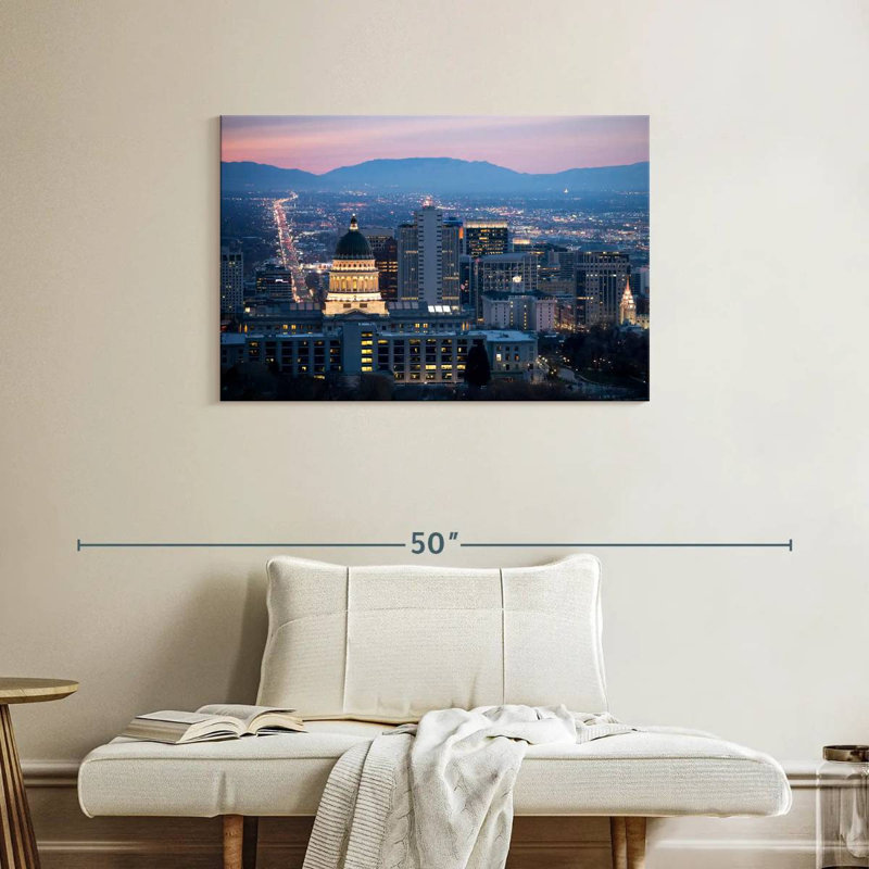 Salt Lake City At Dawn, H 24 po x l 36 po