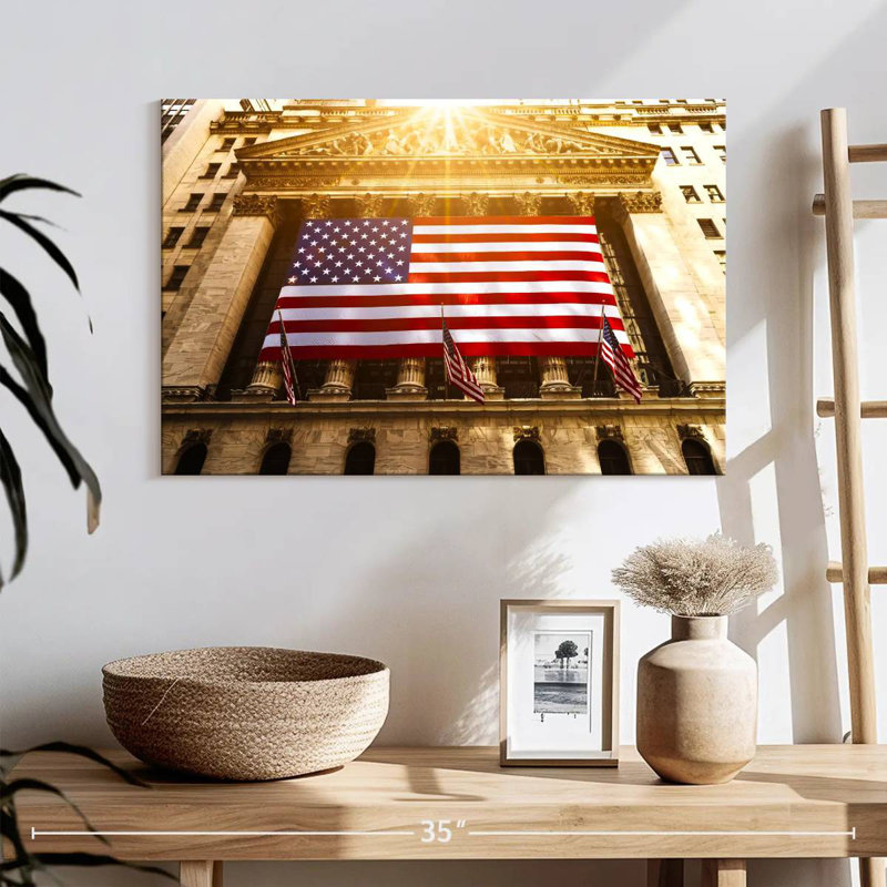 Borges Wall Street US Flag, 30" H x 45" W