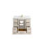 Boston 42 po X P 22 po D Meuble-lavabo simple en grain fin avec quartz blanc Cove Edge