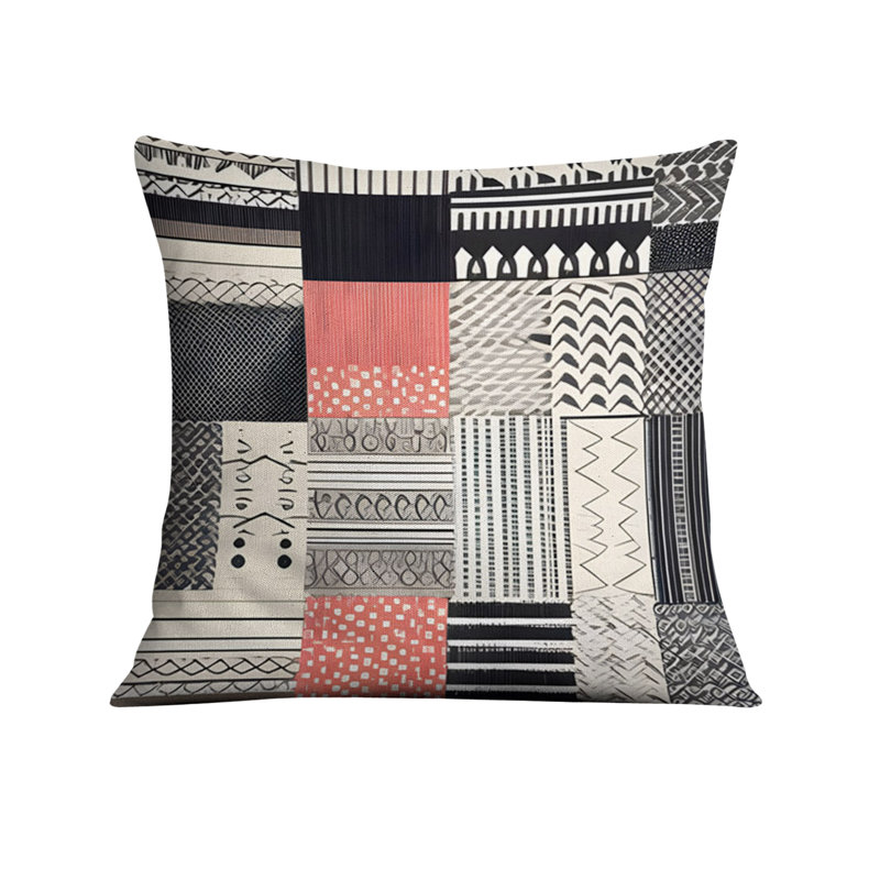 Coussin décoratif, Housse de coussin seulement - sans coussin, H 16 po x l 16 po