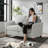 56.5'' Linen Loveseat Sofa with Storage Space Square  Arm-1464188463