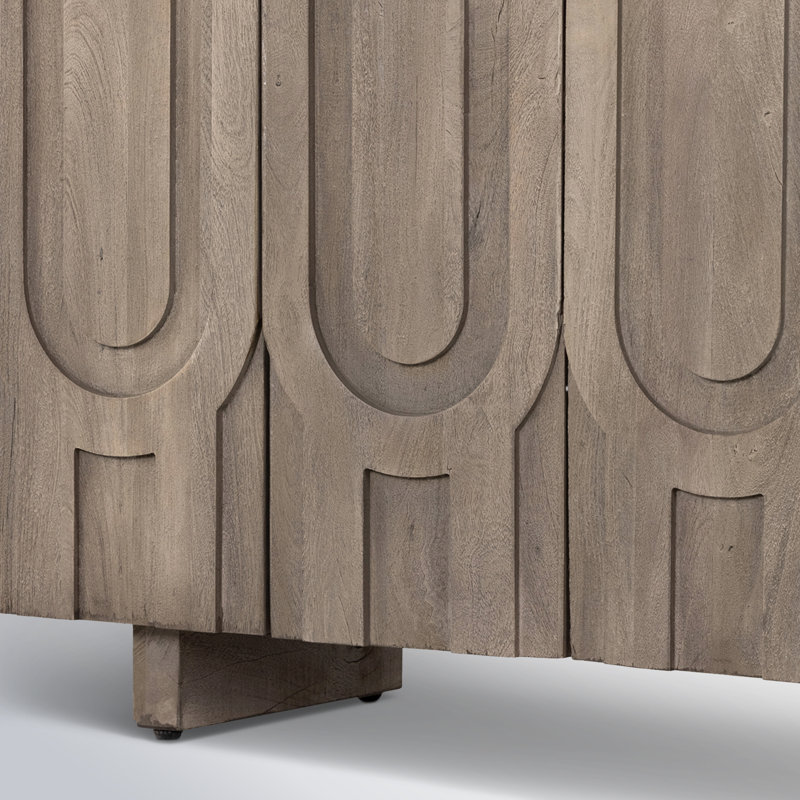 Rivka Media Console, Aged Gray