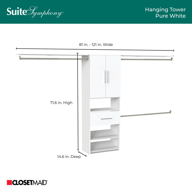 SuiteSymphony Hanging Tower Reach-In Set with Shoe Storage