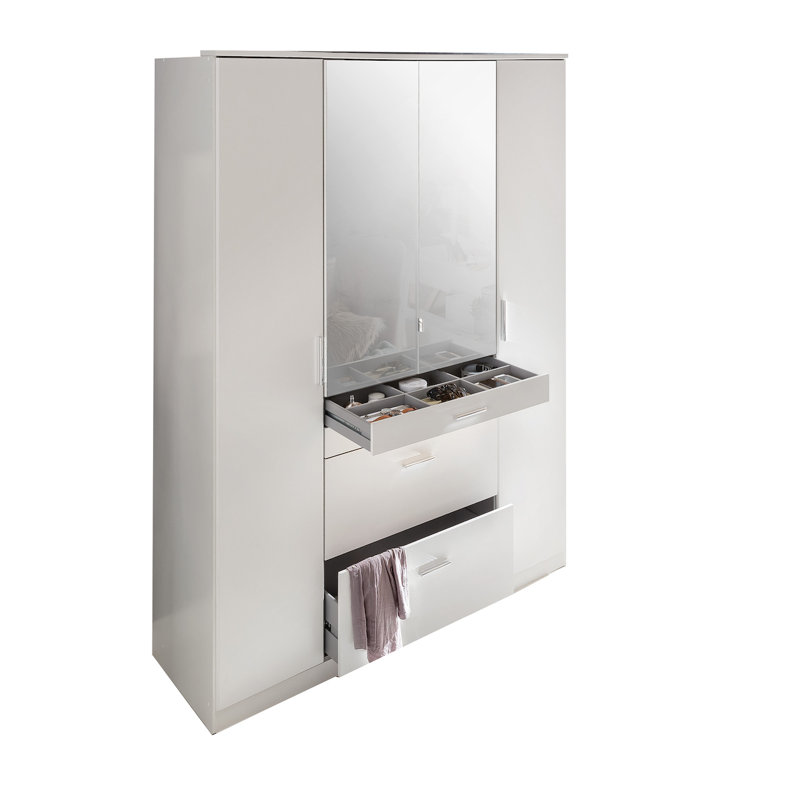 Alberthe 4 Door Manufactured Wood Wardrobe