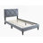 Velvet Upholstered Adjustable Headboard Bed With Tufting Design-1463125430-1463125429