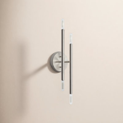 Poco 4 Light Steel Dimmable Armed Sconce