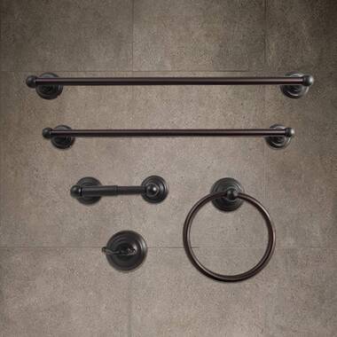 5-Piece Black Oil-Rubbed Bronze Bathroom Accessories Set