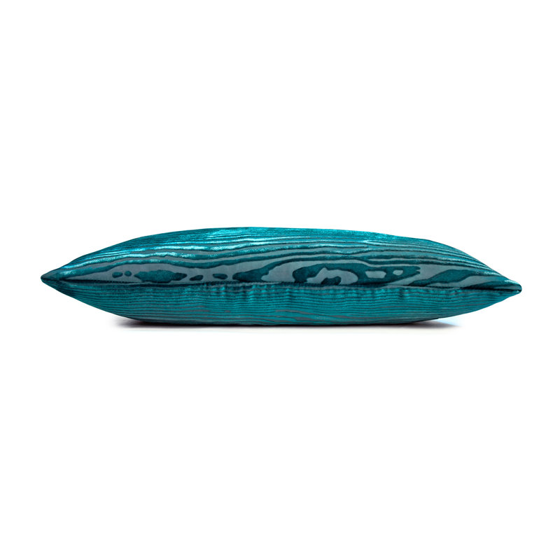 Woodgrain Rectangle Velvet Pillow Cover & Insert, Pacific, Square 16" H x 36" W