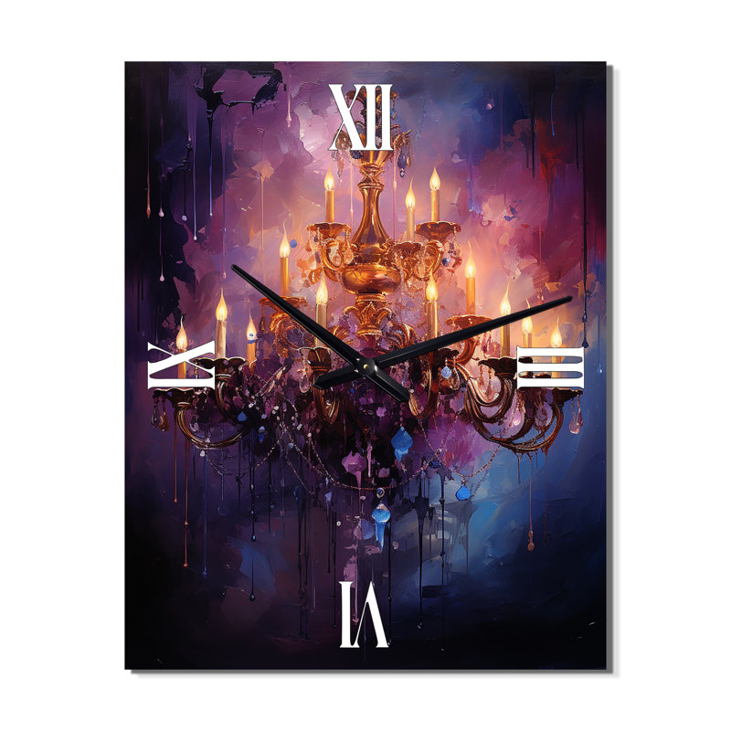 Lustre abstrait opulence - Horloge murale Glam, Médium