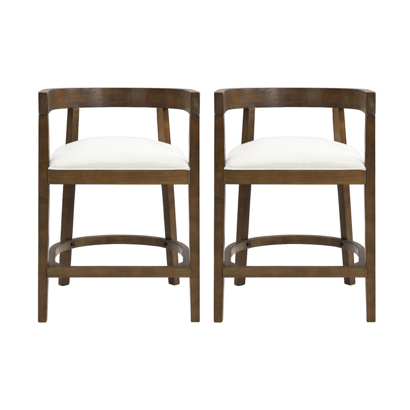 Tabouret de comptoir en hévéa (ensemble de 2)