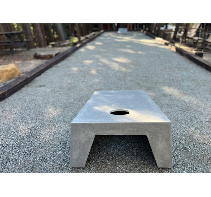 Ensemble de planche moderne cornhole en béton, Noir, noir, noir, noir