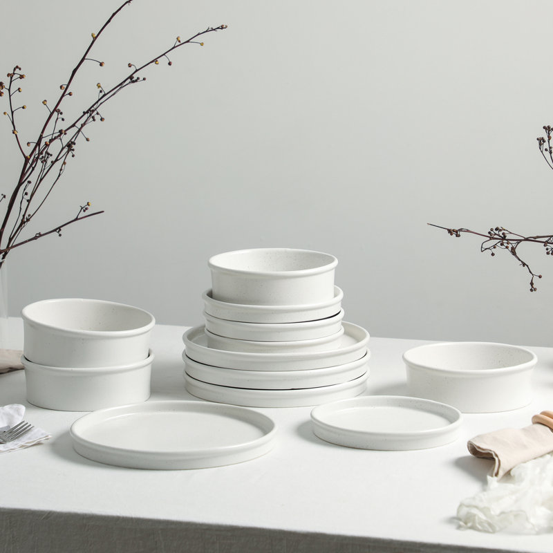 Stone Lain Roscoe 12-Piece Dinnerware Set Stoneware