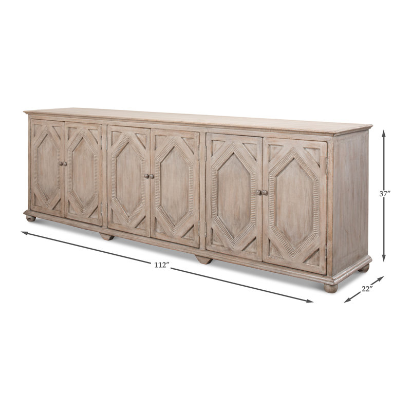 Diamond 112'' W Solid Wood Sideboard