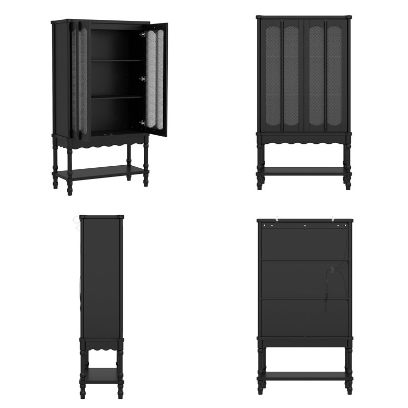 Vitrine avec design élégant, Noir