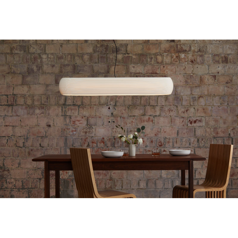 Luminaire suspendu linéaire Scraplights Oliv 48, Blanc
