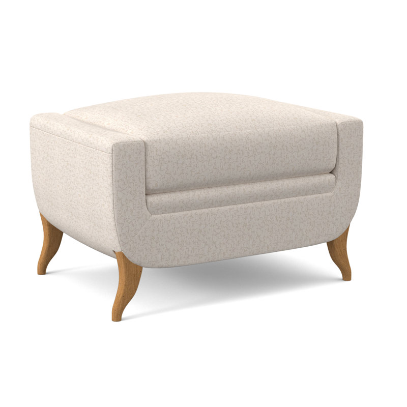 Armstrong Upholstered Ottoman, Amber, Maya Cyan