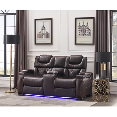 Valmont Prestige LED Console Power Reclining Loveseat