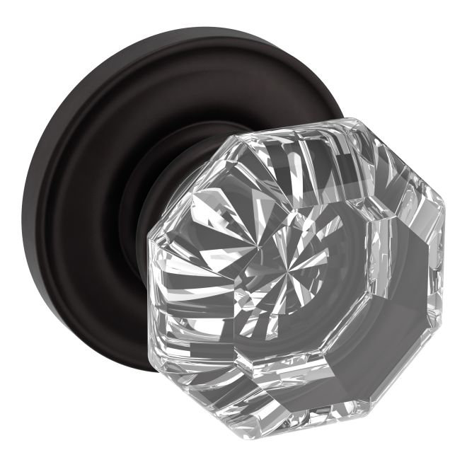 Filmore Single Dummy Door Knob with 5048 Rose, Oil Rubbed Bronze