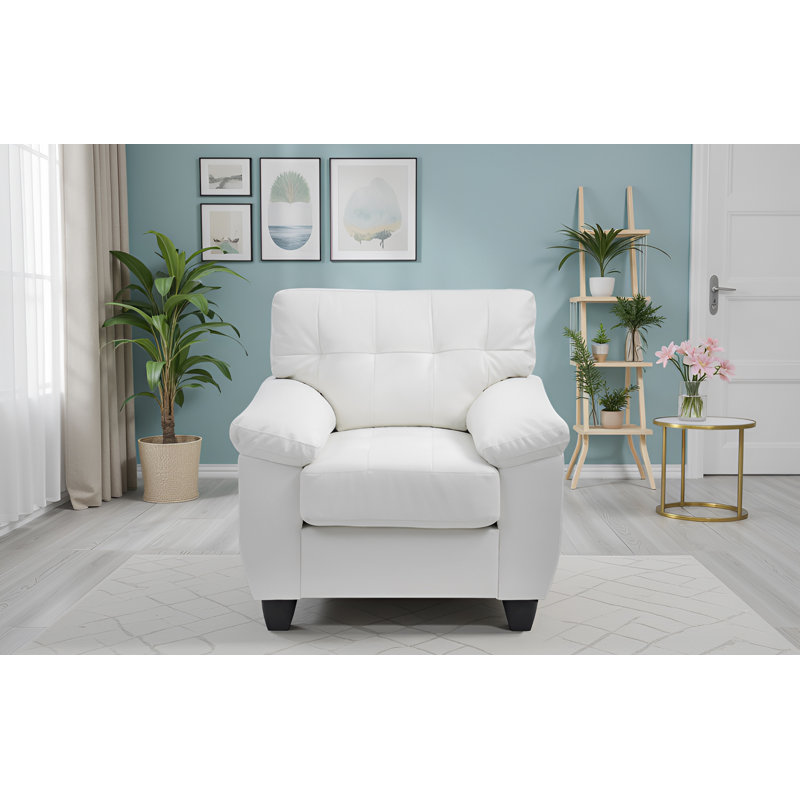Rimouski Faux Leather Chair, White  Faux Leather