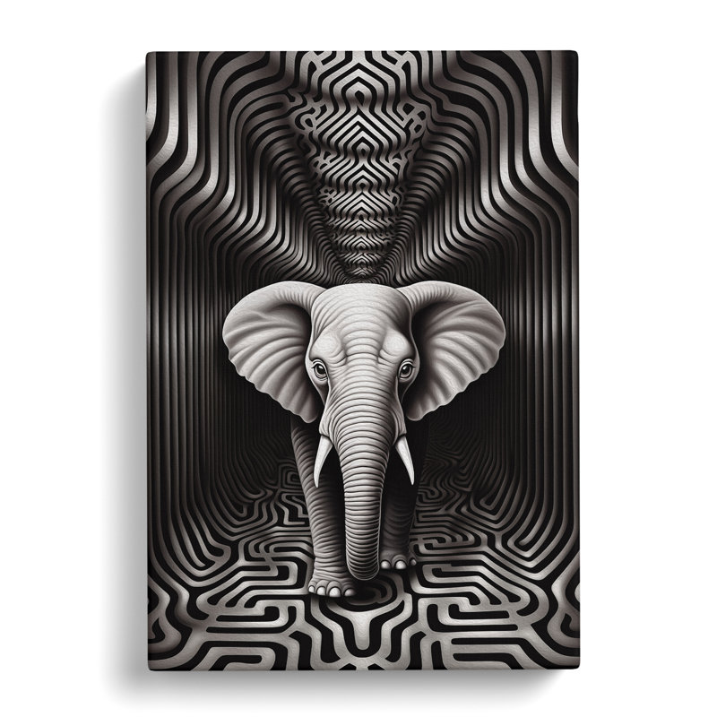 Elephant - Print, 76cm H x 50cm W x 3cm D