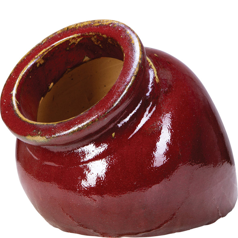 15 in. Pompeii Vase - Oxblood, Red