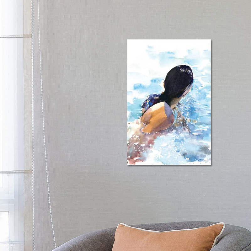 «Swimmer» par Marina Ignatova, impression sur toile tendue, H 26 po x l 18 po x 1,5 po