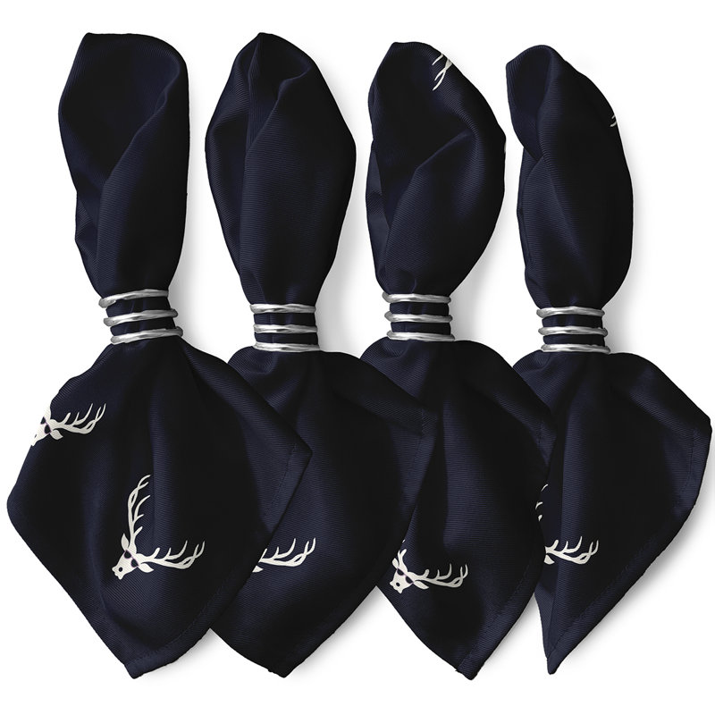 Morelia Polyester Square Napkin, Navy