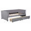 Lit de jour simple rembourré avec dossier ergonomique et 2 tiroirs-808174607