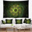 Floral floral vert éclatant avec tapisserie noire-28486066