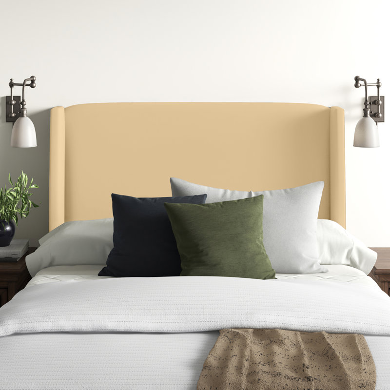 Tilly Upholstered Headboard, California King, Zuma Pumice Textured Linen