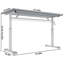 Bureau réglable en hauteur LifeSky pour petits espaces : Bureau assis-debout à manivelle manuelle avec rangement – ​​Bureau moderne pour appartements et postes de travail compacts