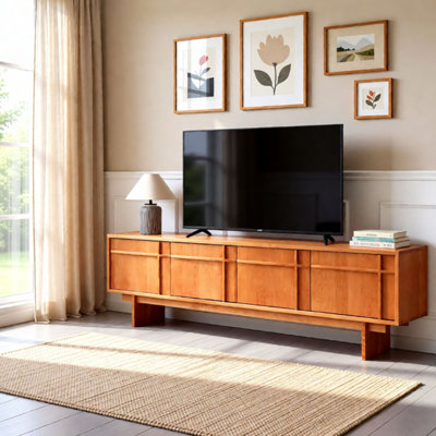 Cherry wood minimalist TV Stand