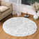 Round White Fluffy Rug – Luxury Soft Shag Accent