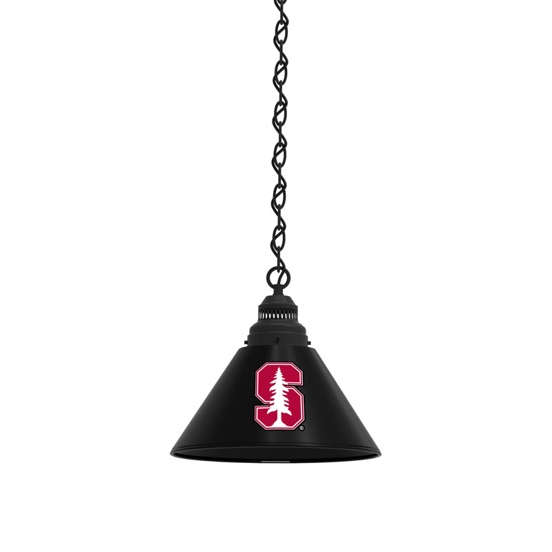 1 - Light Single Pendant, Black, Stanford Cardinal