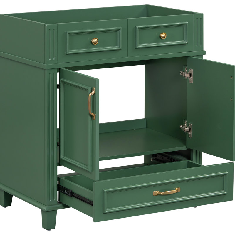 Unité de rangement pour salle de bain 30 po, meuble-lavabo en bois massif et rétro, espace généreux pour l'hygiène et les nécessités de beauté, planches à cadre, style, 30 po, généreux