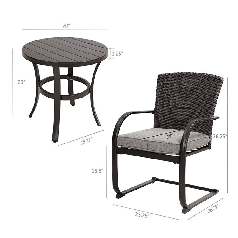 Georgie-Mae 2 - Person Patio Conversation Set with Cushions